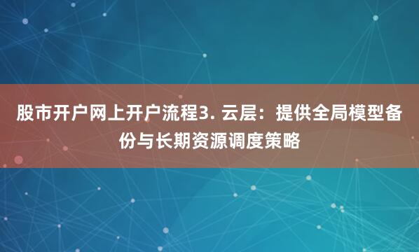 股市开户网上开户流程3. 云层：提供全局模型备份与长期资源调度策略